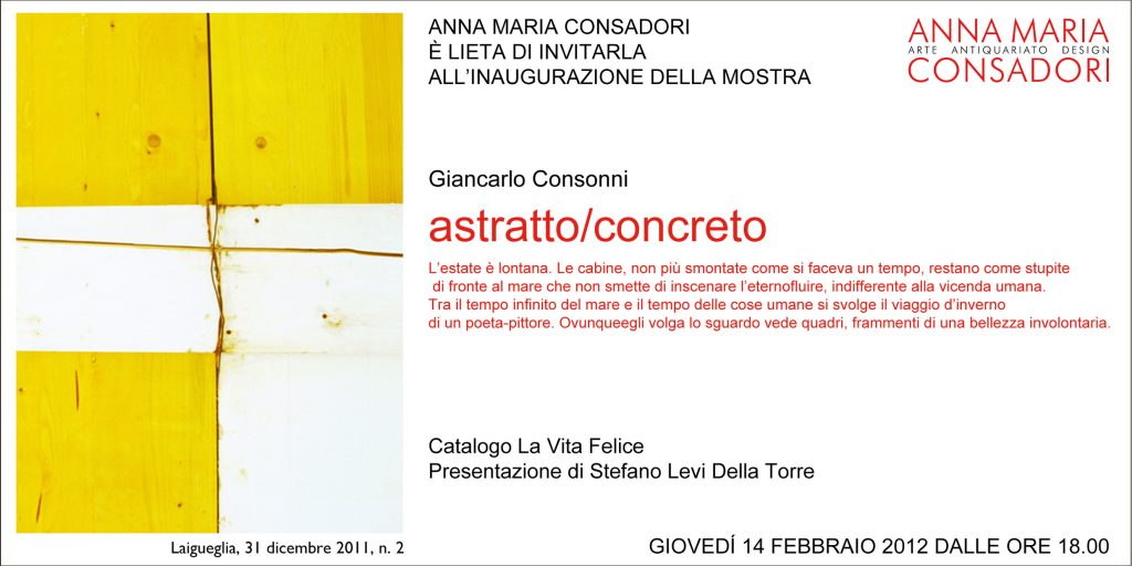 Giancarlo Consonni - astratto / concreto | Galleria Consadori