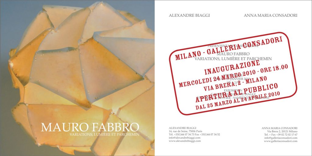 Mauro Fabbro | Galleria Consadori 2010
